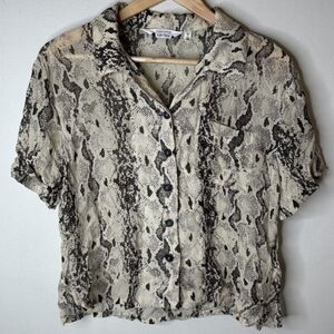 & Other Stories Python Button Down sz 2